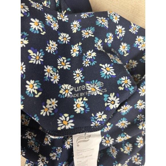 Oasis PureLuxe Fabletics Womens M High-Waisted 7/8 leggings top set Blue Daisy - Picture 10 of 10